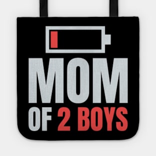 Mom of 2 Boys Shirt Gift from Son Mothers Day Birthday Women Tote