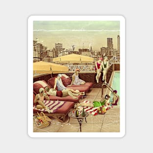 Art Deco Rooftop Chillout (Detail Edit) Magnet