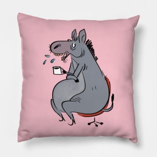 Donkey talk Pillow