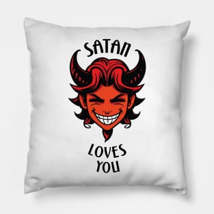 Satan Black Pillow