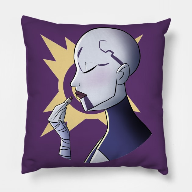 Lipstick Asajj Ventress Pillow by Lipstick and Lightsabers