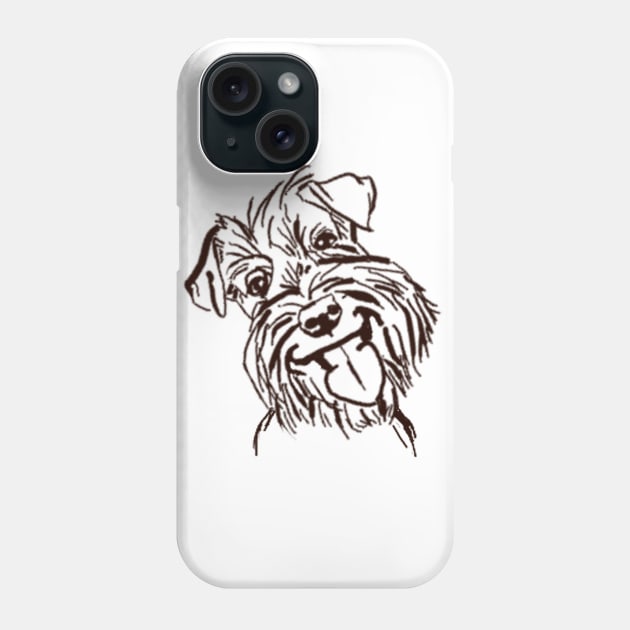 The Schnauzer Love of My Life Phone Case by lalanny