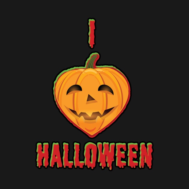 I love Halloween 3D pumpkin by JamesBosh