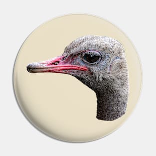 Head of an Ostrich Pin