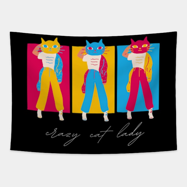 Crazy Cat Lady Tapestry by Pawfect Designz