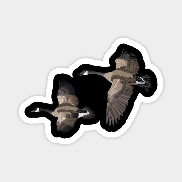 Flying Goose Design Magnet by Pet & Nature Lovers