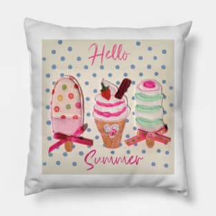 Hello Summer ice creams Pillow