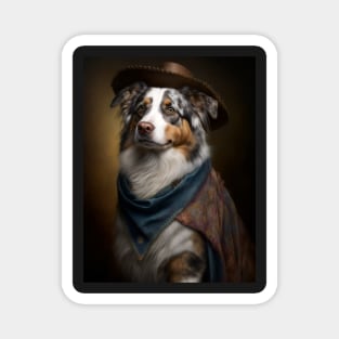 Royal Portrait of an Australian Shepherd Dog Magnet