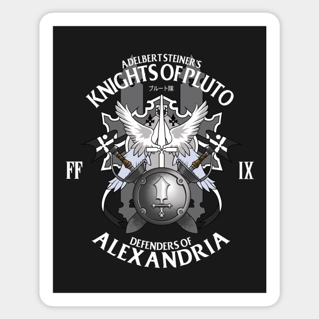 Knights Of Pluto Final Fantasy 9 Sticker Teepublic