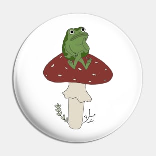 Over the Garden Wall frog on mushroom Pin