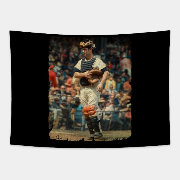 Thurman Munson - New York Yankees, 1970 Tapestry by SOEKAMPTI