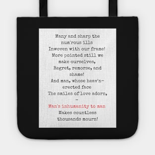 Robert Burns Poem Tote