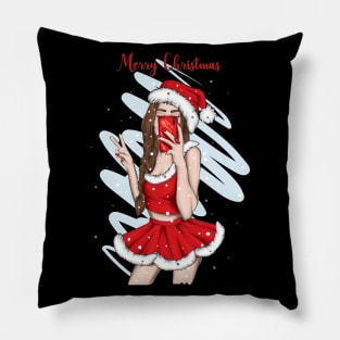 Christmas pinup girls Pillow