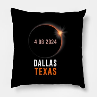 Total Solar Eclipse 2024 Totality Dallas Texas Pillow