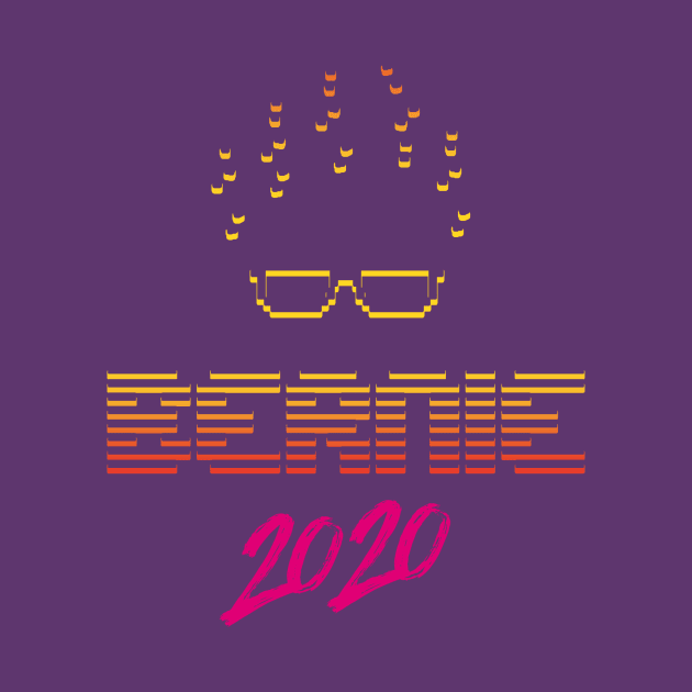 Bernie 2020 Vaporwave Style by BethsdaleArt