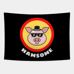 Hamsome - Pig Pun Tapestry