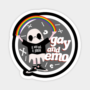 Gay and Emo Badge Magnet