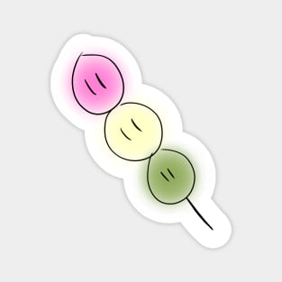 Big Dango family sweet Japanese mochi on pale blue background Magnet