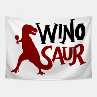 WinoSaur - Funny Wine Lover Shirts And Gifts - T-Rex Tapestry