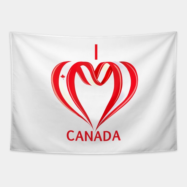 I LOVE CANADA Tapestry by Miruna Mares