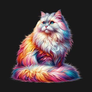 Cat Rainbow pop art T-Shirt