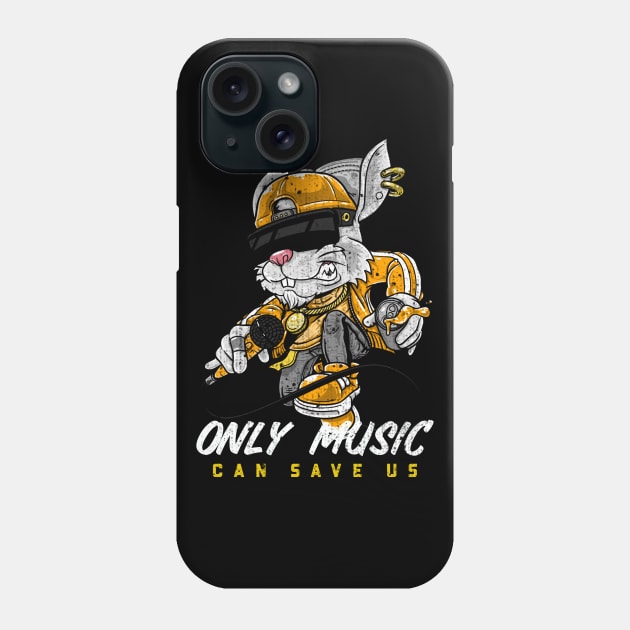 only music can save us with bunny qtyle Phone Case by youki