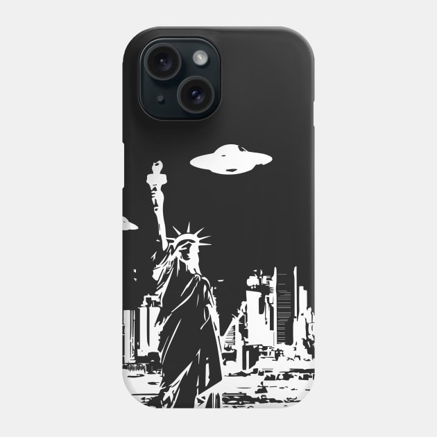 new york ufo Phone Case by horrorshirt