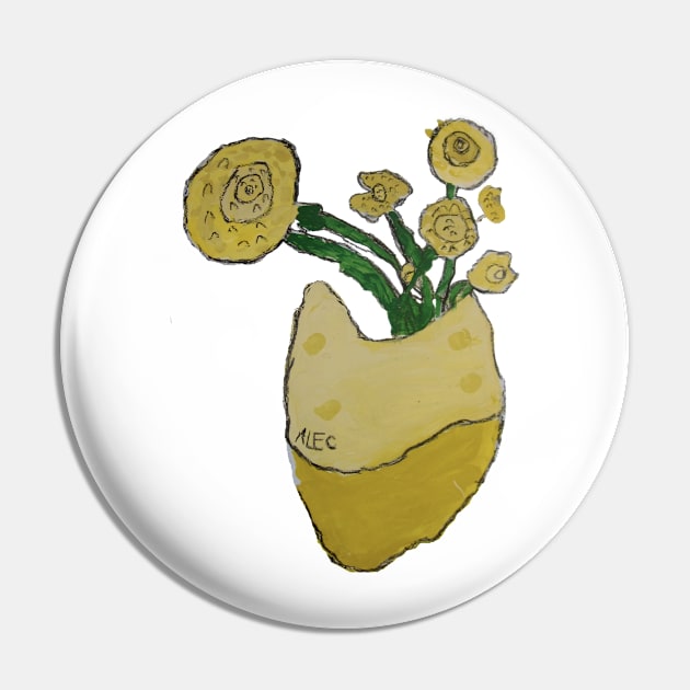 Vincent's Sunflowers Pin by KGBuchanan