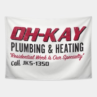 OH-KAY Plumbing & Heating - vintage logo Tapestry