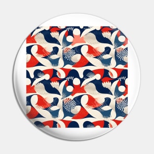 Patriotic 4th of July Pattern 3 Pin