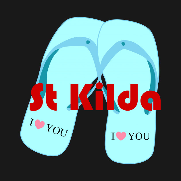 Disover St Kilda and flip flops - St Kilda - T-Shirt