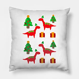 Holiday Dinosaurs Pillow