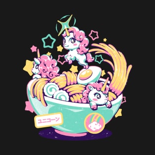 Unicorn Bowl - Cute Geek Food Ramen Japanese Magic Unicorns Gift T-Shirt