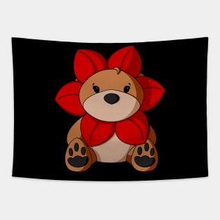 Flower Teddy Bear Tapestry