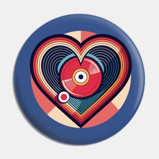 Love Peace and Vinyl Records Pin