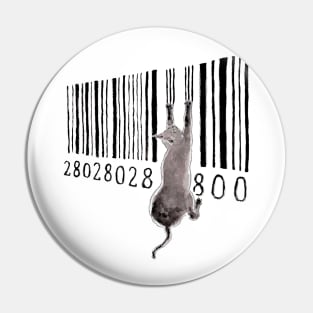 Barcode Cat Pin