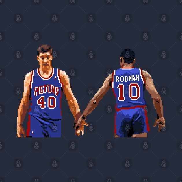 Laimbeer Rodman Pixel Teammates by qiangdade