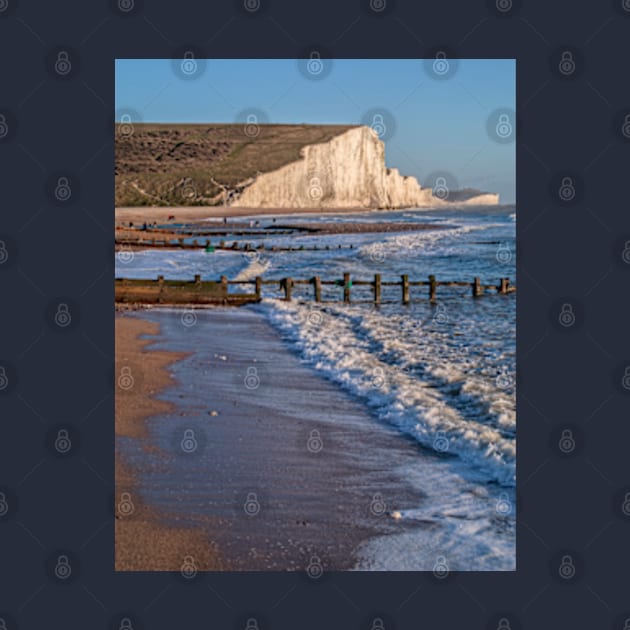 The Seven Sisters from the beach, East Sussex (3) by Avalinart