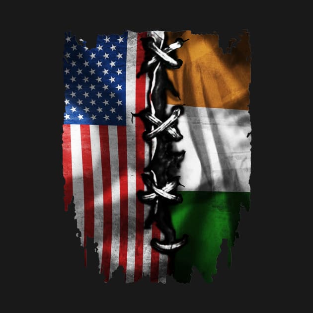 Irish American Flag USA Ireland Costume Gift by Ohooha