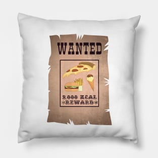 Junk Food Wanted Poster Pillow