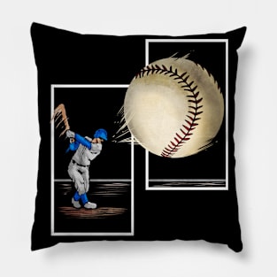 The Batter Hits The Baseball Pillow