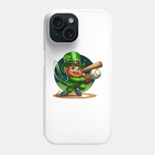 Boys Baseball St Patricks Day Ball Leprechaun Catcher Phone Case