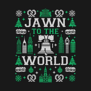 Philly Fan Philadelphia Ugly Christmas Jawn to the World T-Shirt