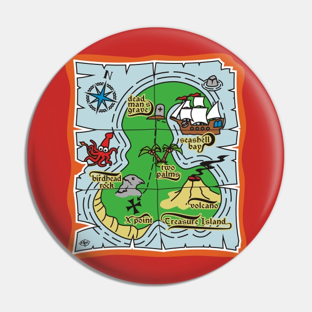 Pirate Treasure Map Pin by MBK