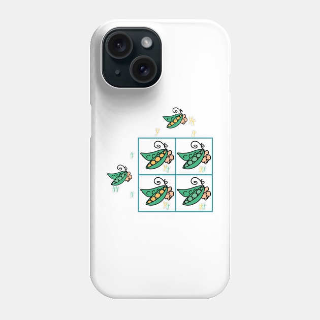 Mendel's law of Genetics Inheritance Biology Science Yellow Green Floral Pea Phone Case by labstud