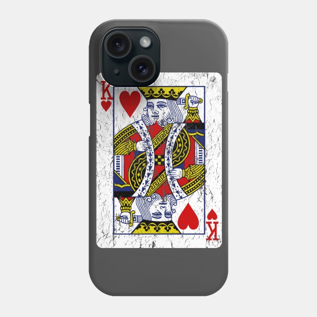 King of Hearts Playing Card Phone Case by vladocar