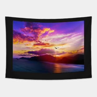 BIRD'S EYE VIEW OF THE SUNRISE DESIGN Tapestry