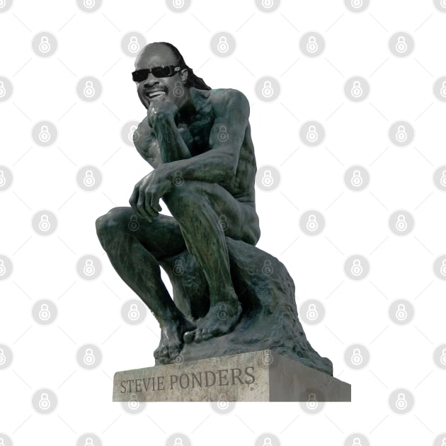 Stevie Ponders Roman Statue Stevie Wonder Pun Meme by swankyswamprat