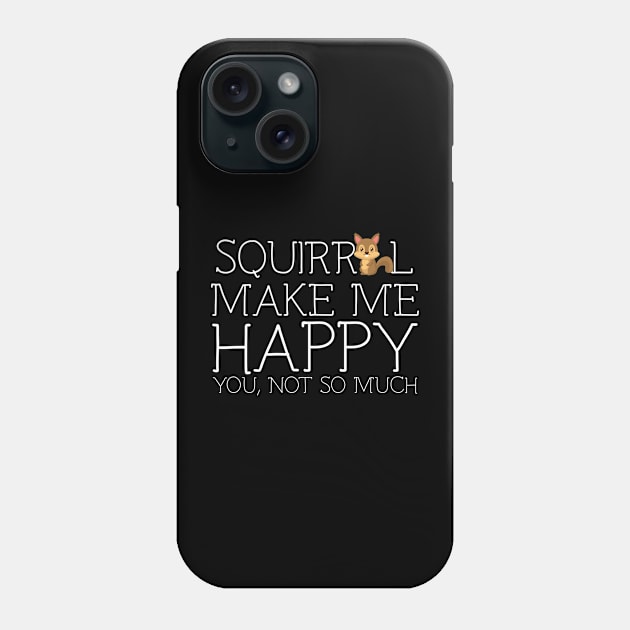 Squirrel make me happy you not so much Phone Case by schaefersialice