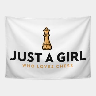 Just A Girl Who Loves Chess Tapestry